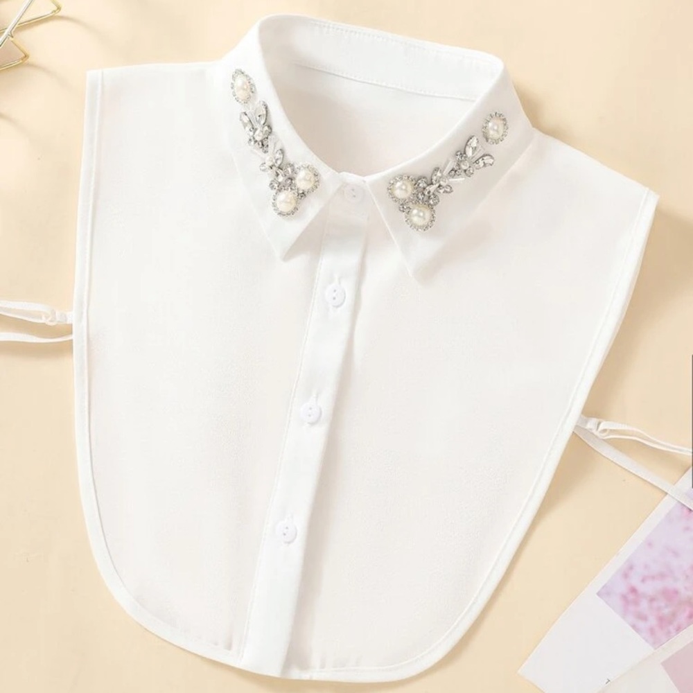 White Embellished Collar